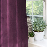 Load image into Gallery viewer, McAlister Textiles Matt Aubergine Purple Velvet Curtains Tailored Curtains