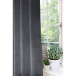 Load image into Gallery viewer, McAlister Textiles Matt Charcoal Grey Velvet Curtains Tailored Curtains