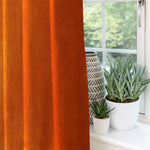 Load image into Gallery viewer, McAlister Textiles Matt Burnt Orange Velvet Curtains Tailored Curtains