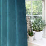 Load image into Gallery viewer, McAlister Textiles Matt Blue Teal Velvet Curtains Tailored Curtains