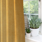 Load image into Gallery viewer, McAlister Textiles Matt Ochre Yellow Velvet Curtains Tailored Curtains