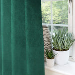 Load image into Gallery viewer, McAlister Textiles Matt Emerald Velvet Curtains Tailored Curtains
