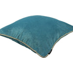 Load image into Gallery viewer, McAlister Textiles Matt Duck Egg Blue Contrast Piped Velvet Cushion Cushions and Covers