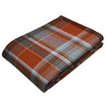 Load image into Gallery viewer, McAlister Textiles Heritage Burnt Orange + Grey Tartan Throws & Runners Throws and Runners