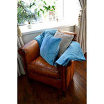 Load image into Gallery viewer, McAlister Textiles Matt Duck Egg Blue Contrast Piped Velvet Cushion Cushions and Covers