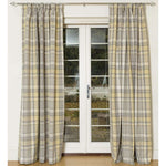 Load image into Gallery viewer, McAlister Textiles Heritage Tartan Mustard Yellow + Grey Curtain Fabric Fabrics
