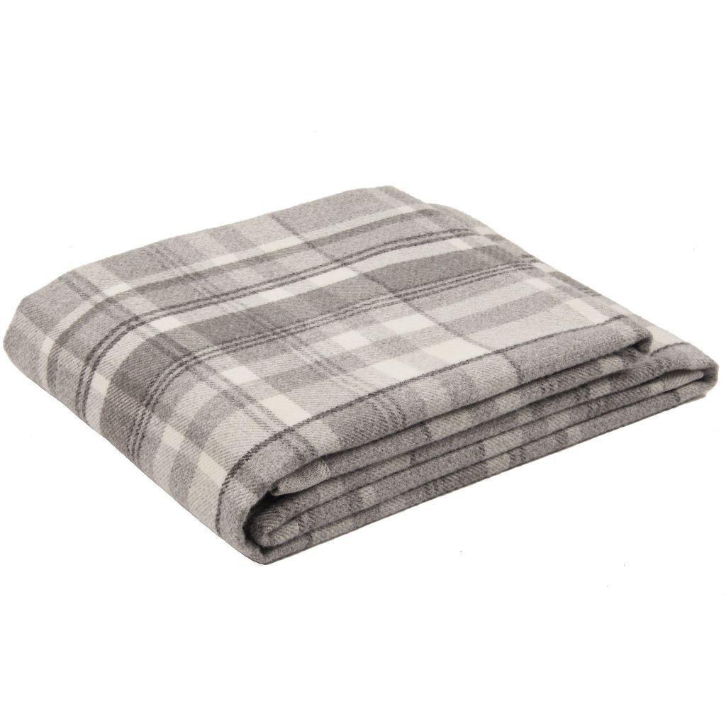 Grey Tartan Throw Decorative McAlister Throws McAlister Textiles