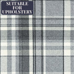 Load image into Gallery viewer, McAlister Textiles Heritage Tartan Charcoal Grey Curtain Fabric Fabrics
