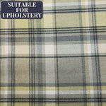 Load image into Gallery viewer, McAlister Textiles Heritage Tartan Mustard Yellow + Grey Curtain Fabric Fabrics 1 Metre