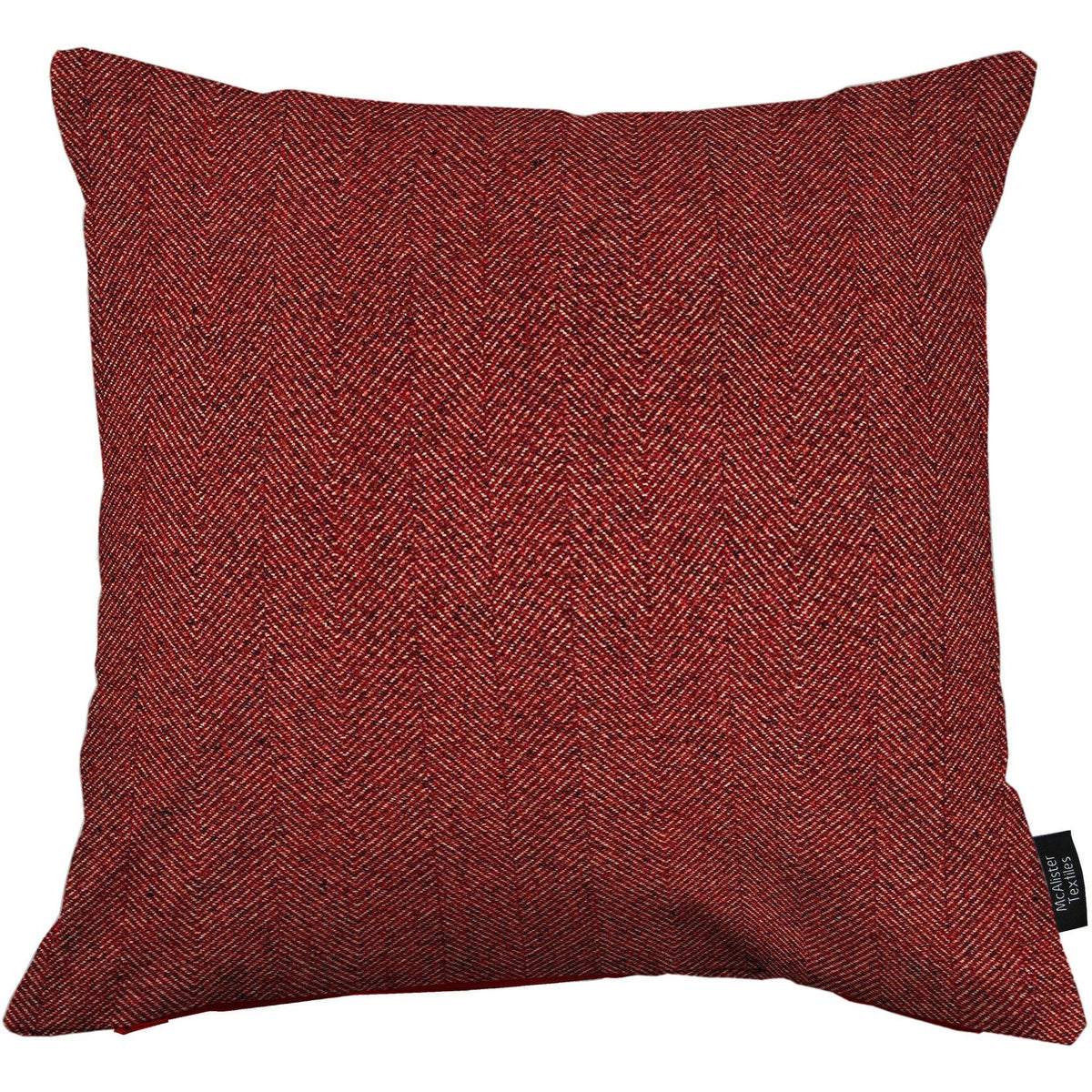 Vibrant Herringbone Red Cushion McAlister Textiles