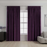 Load image into Gallery viewer, McAlister Textiles Matt Aubergine Purple Velvet Curtains mws_apo_generated