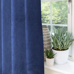 Load image into Gallery viewer, McAlister Textiles Matt Navy Blue Velvet Curtains Tailored Curtains