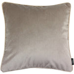 Load image into Gallery viewer, McAlister Textiles Matt Beige Mink Contrast Piped Velvet Cushion Cushions and Covers