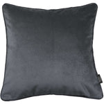 Load image into Gallery viewer, McAlister Textiles Matt Charcoal Grey Contrast Piped Velvet Cushion Cushions and Covers