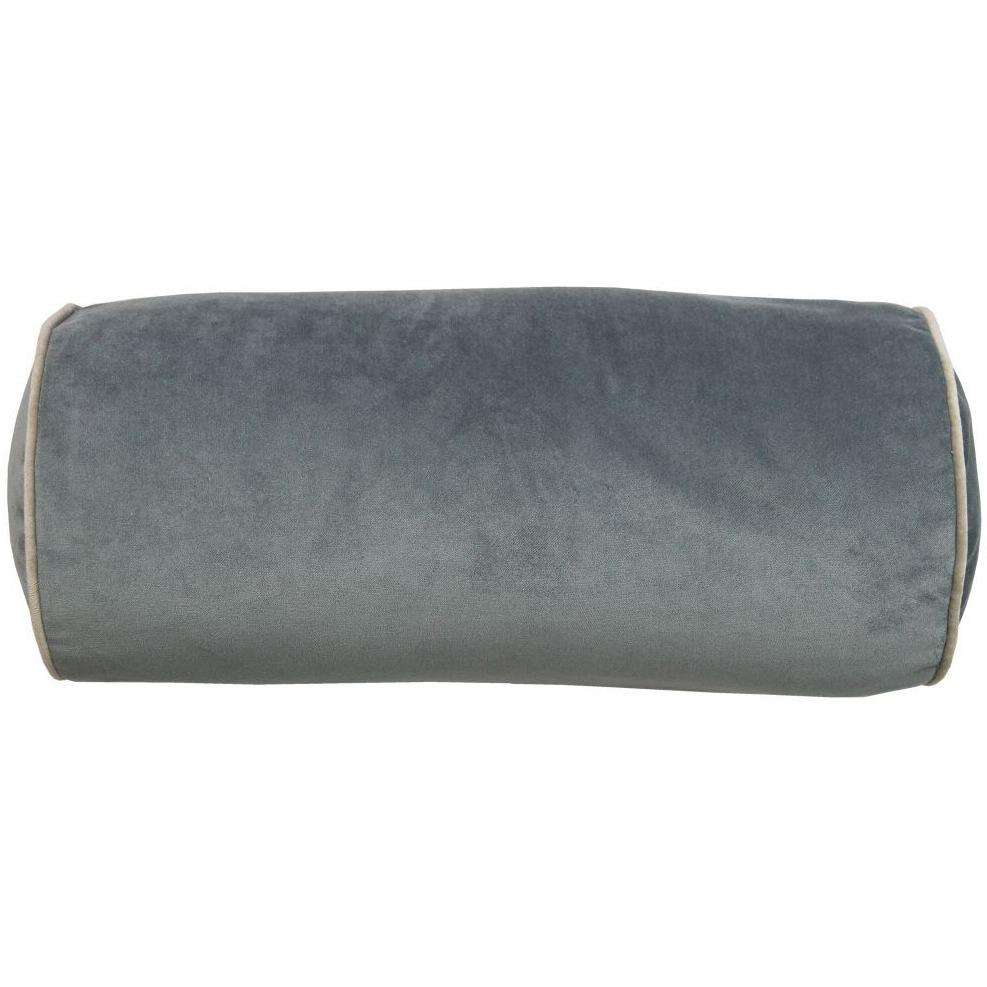 Grey Velvet Bolster Cushion Charcoal Pillow McAlister Textiles