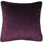 Load image into Gallery viewer, McAlister Textiles Matt Aubergine Purple Piped Velvet Cushion Cushions and Covers