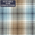 Load image into Gallery viewer, McAlister Textiles Angus Duck Egg Blue Tartan Check Curtain Fabric Fabrics
