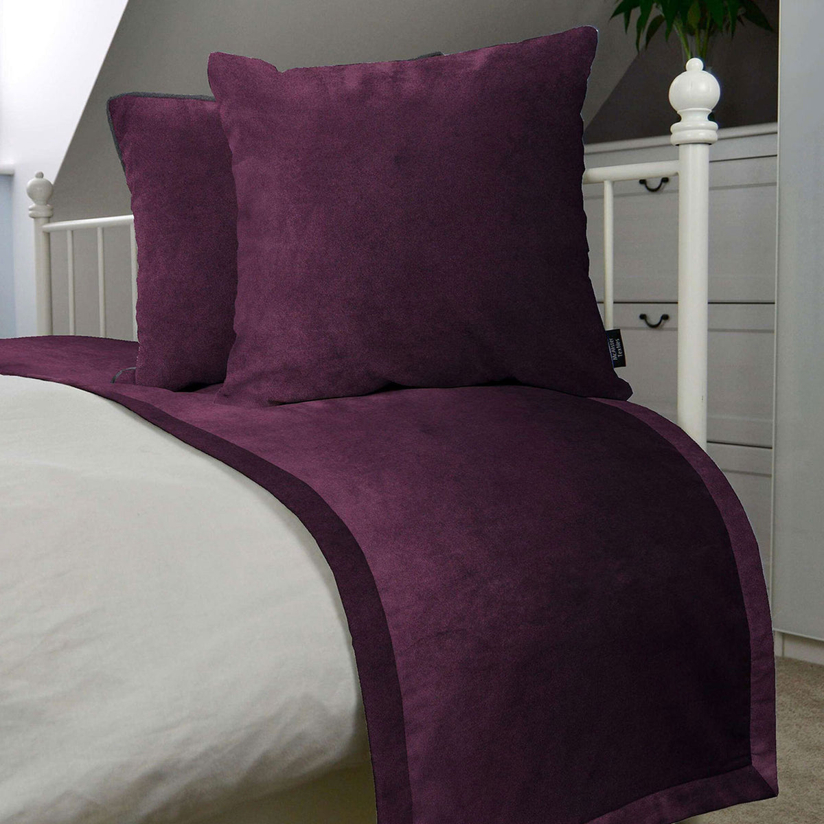 Aubergine Purple Velvet Luxury Bedding Sets McAlister Textiles