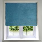 Load image into Gallery viewer, McAlister Textiles Matt Duck Egg Blue Velvet Roman Blind Roman Blinds