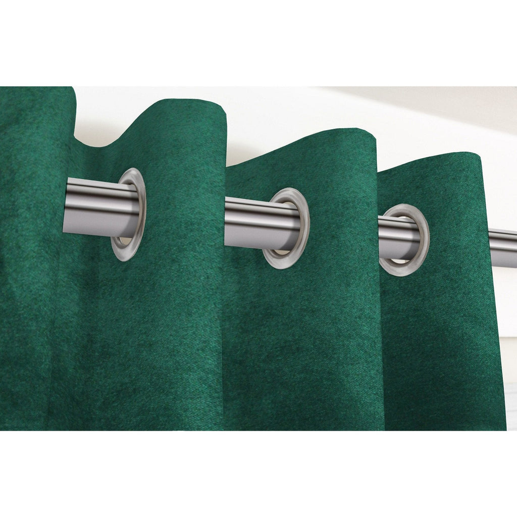 McAlister Textiles Matt Emerald Velvet Curtains Tailored Curtains 