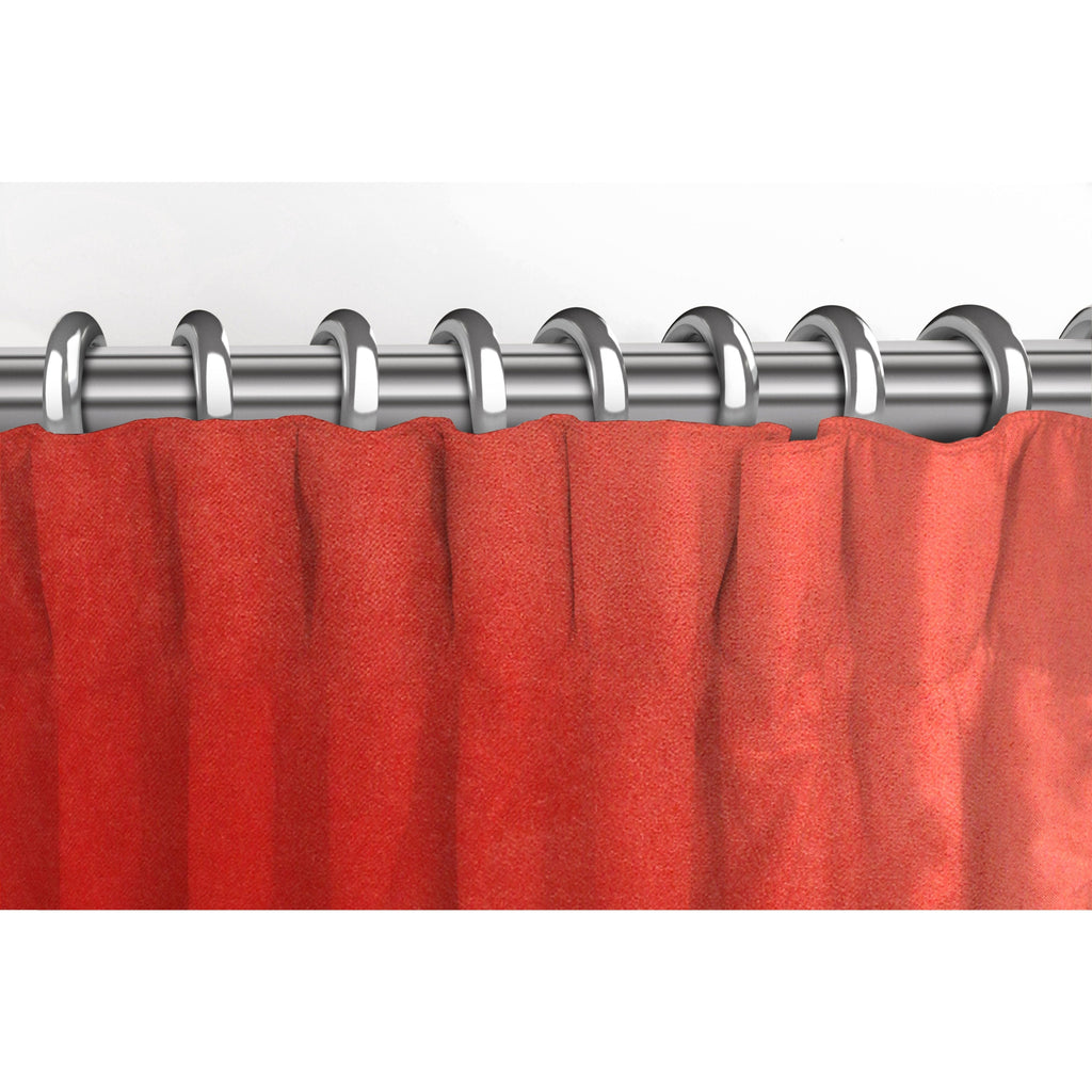 McAlister Textiles Matt Coral Pink Velvet Curtains Tailored Curtains 