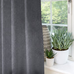 Load image into Gallery viewer, McAlister Textiles Matt Charcoal Grey Velvet Curtains Tailored Curtains 
