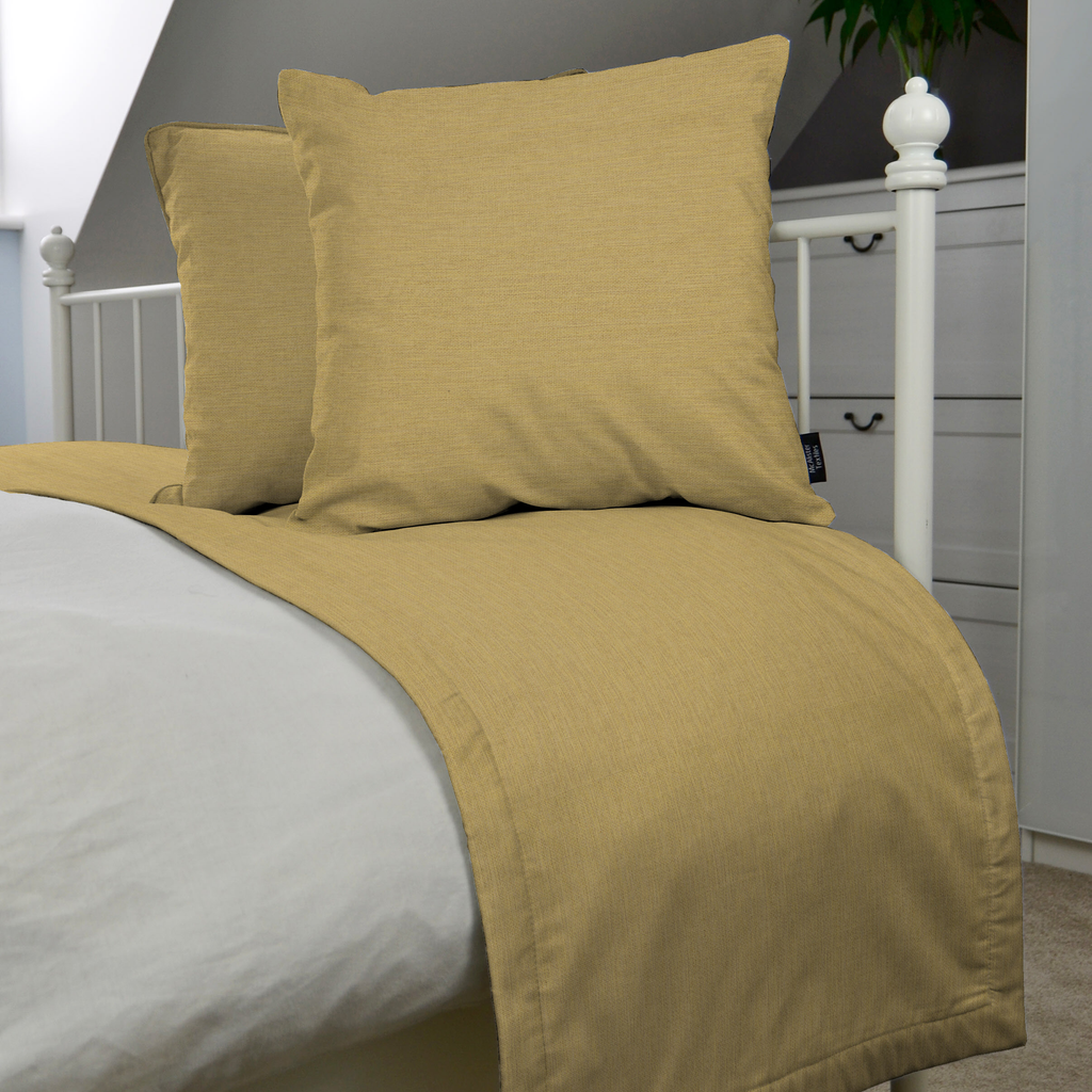 McAlister Textiles Albany Ochre Yellow Bed Runners Throws and Runners 