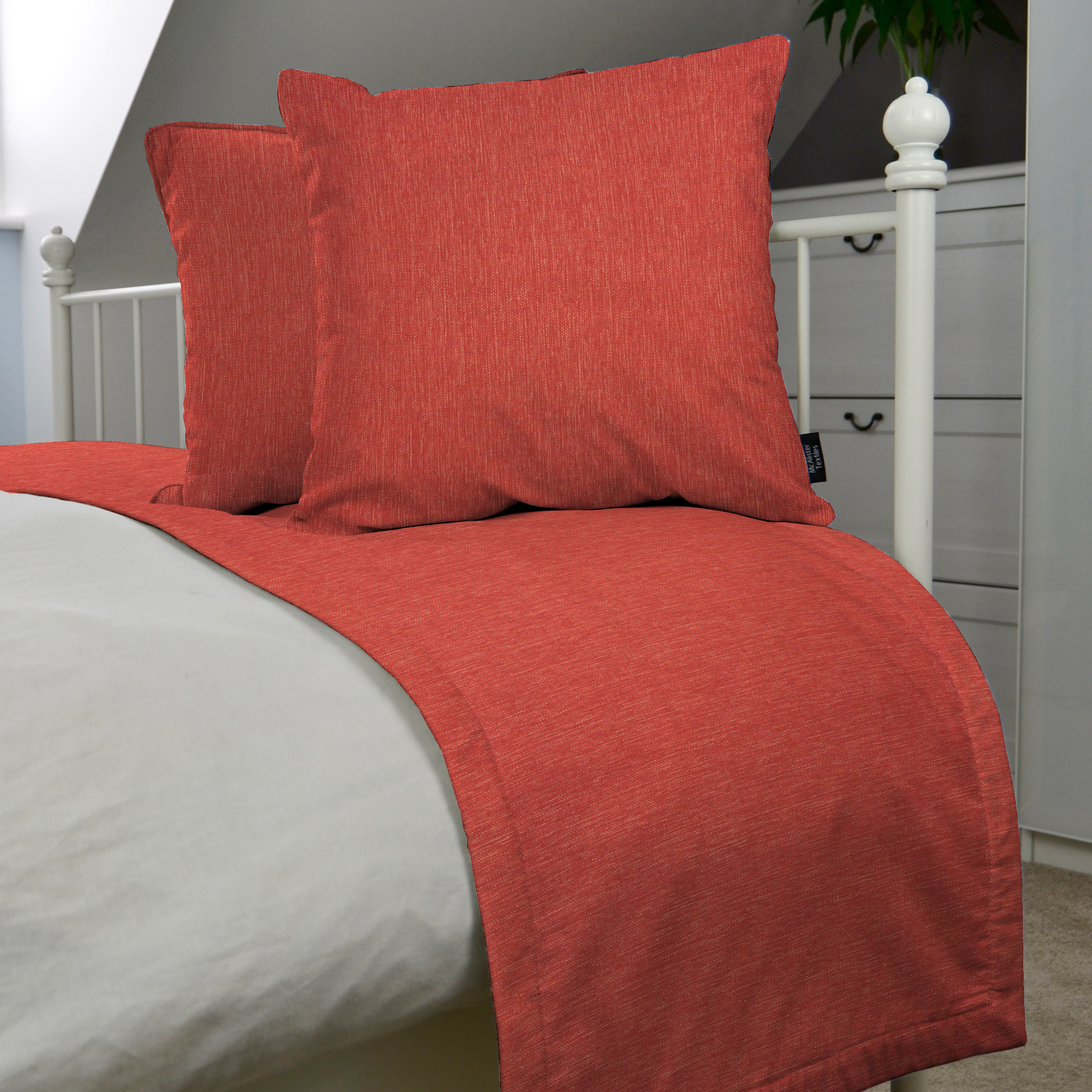 McAlister Textiles Albany Red Bed Runners Throws and Runners 