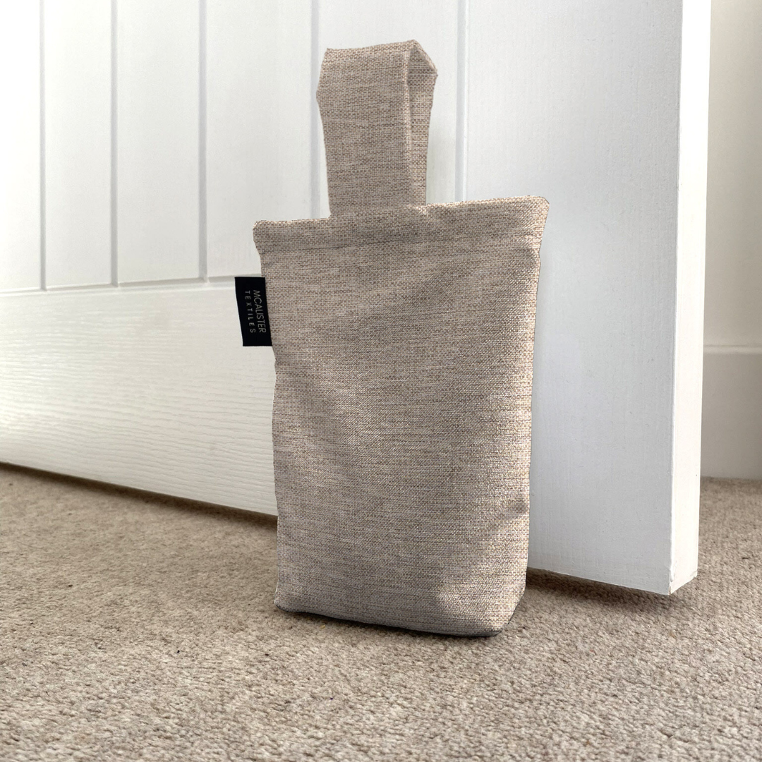 McAlister Textiles Albany Taupe Doorstop Doorstops 