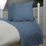 Load image into Gallery viewer, McAlister Textiles Capri Mid Blue Bed Runners Throws and Runners 
