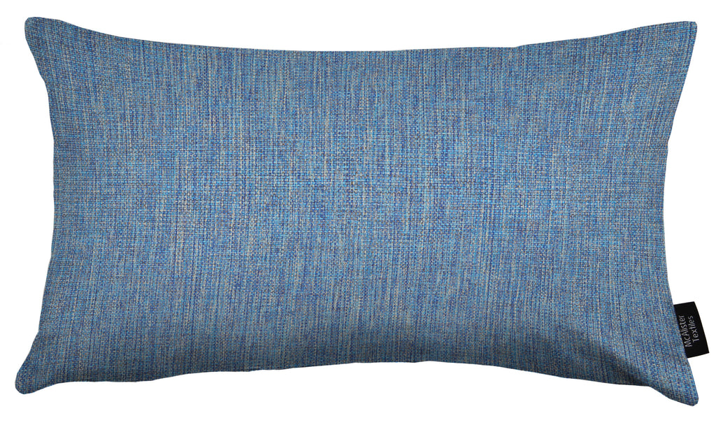 McAlister Textiles Capri Mid Blue Plain Cushion Cushions and Covers 