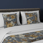 Load image into Gallery viewer, McAlister Textiles Camilla Navy, Grey and Ochre Throw Blankets &amp; Runners Throws and Runners 
