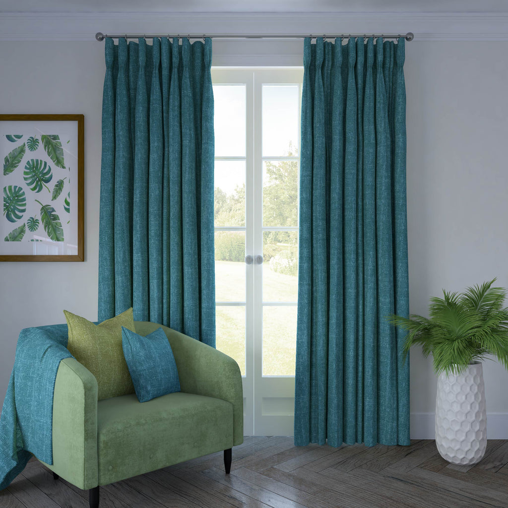 McAlister Textiles Eternity Teal Chenille Curtains mw_product_option_cloned 