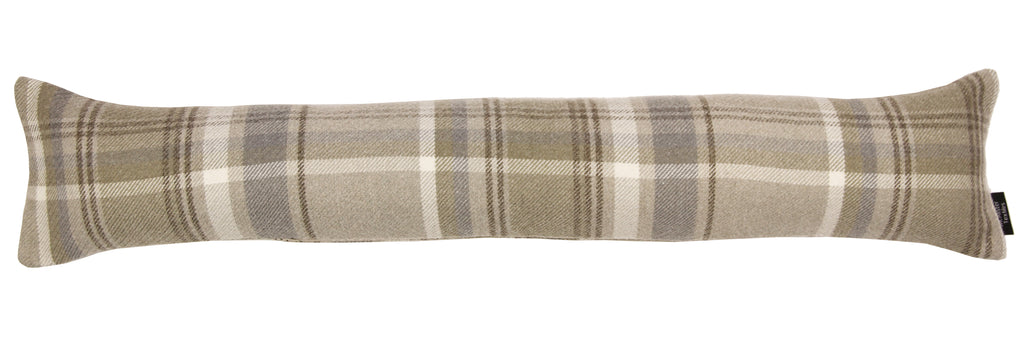 McAlister Textiles Heritage Beige Cream Tartan Draught Excluder Draught Excluders 