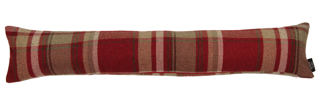 McAlister Textiles Heritage Red + White Tartan Draught Excluder Draught Excluders 