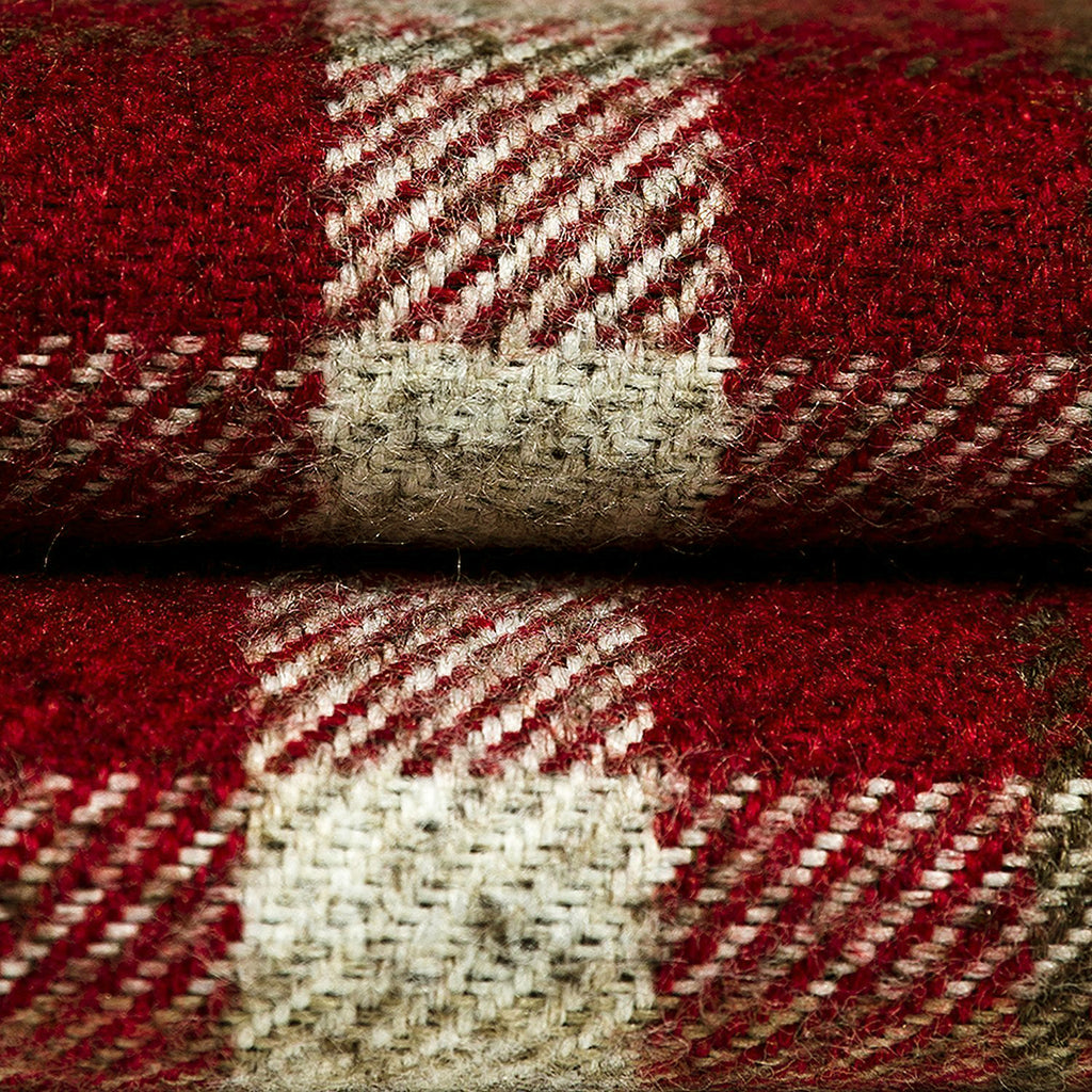 McAlister Textiles Heritage Red + White Tartan Draught Excluder Draught Excluders 