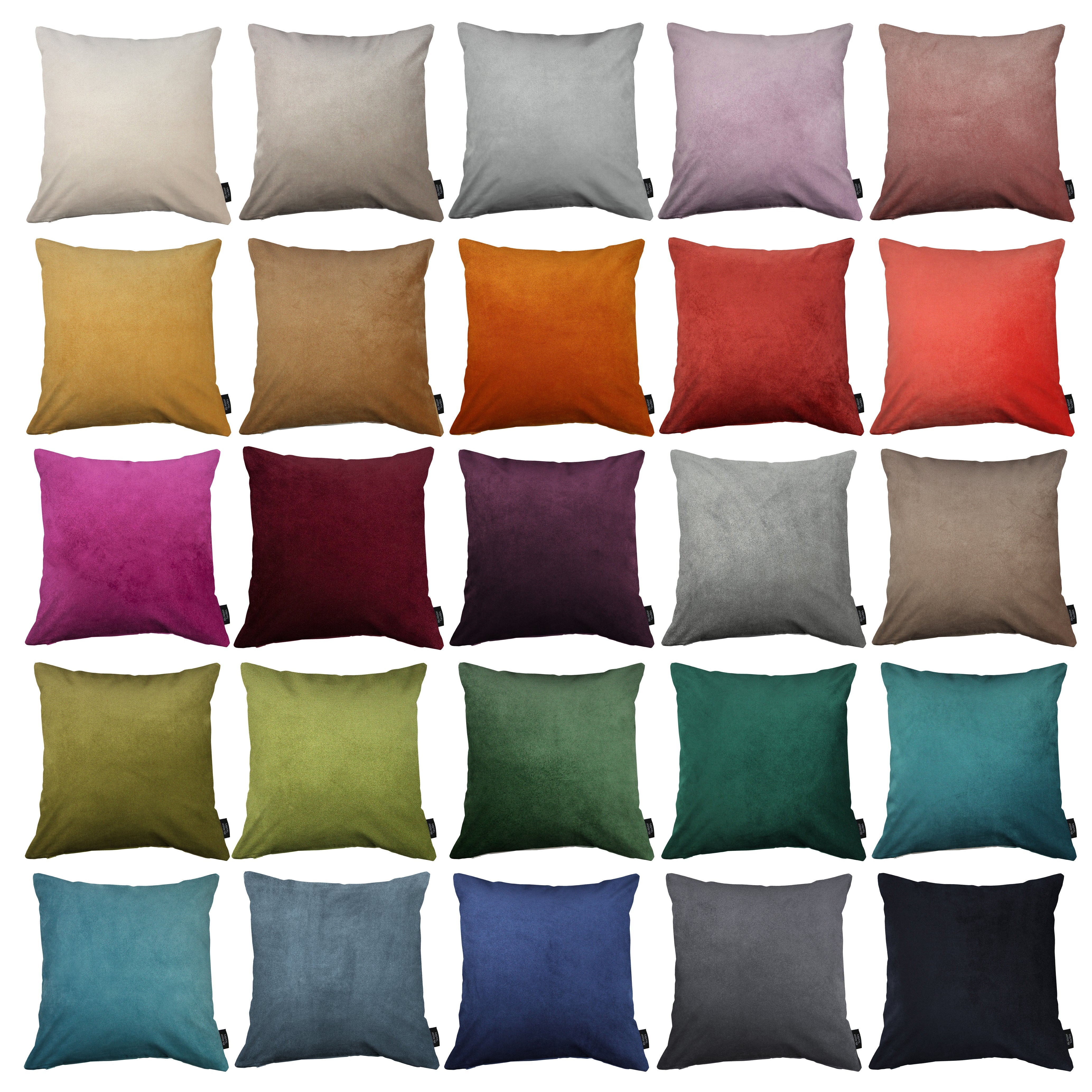 McAlister Textiles Matt Silver Grey Velvet Modern Look Plain Cushion Cushions and Covers 