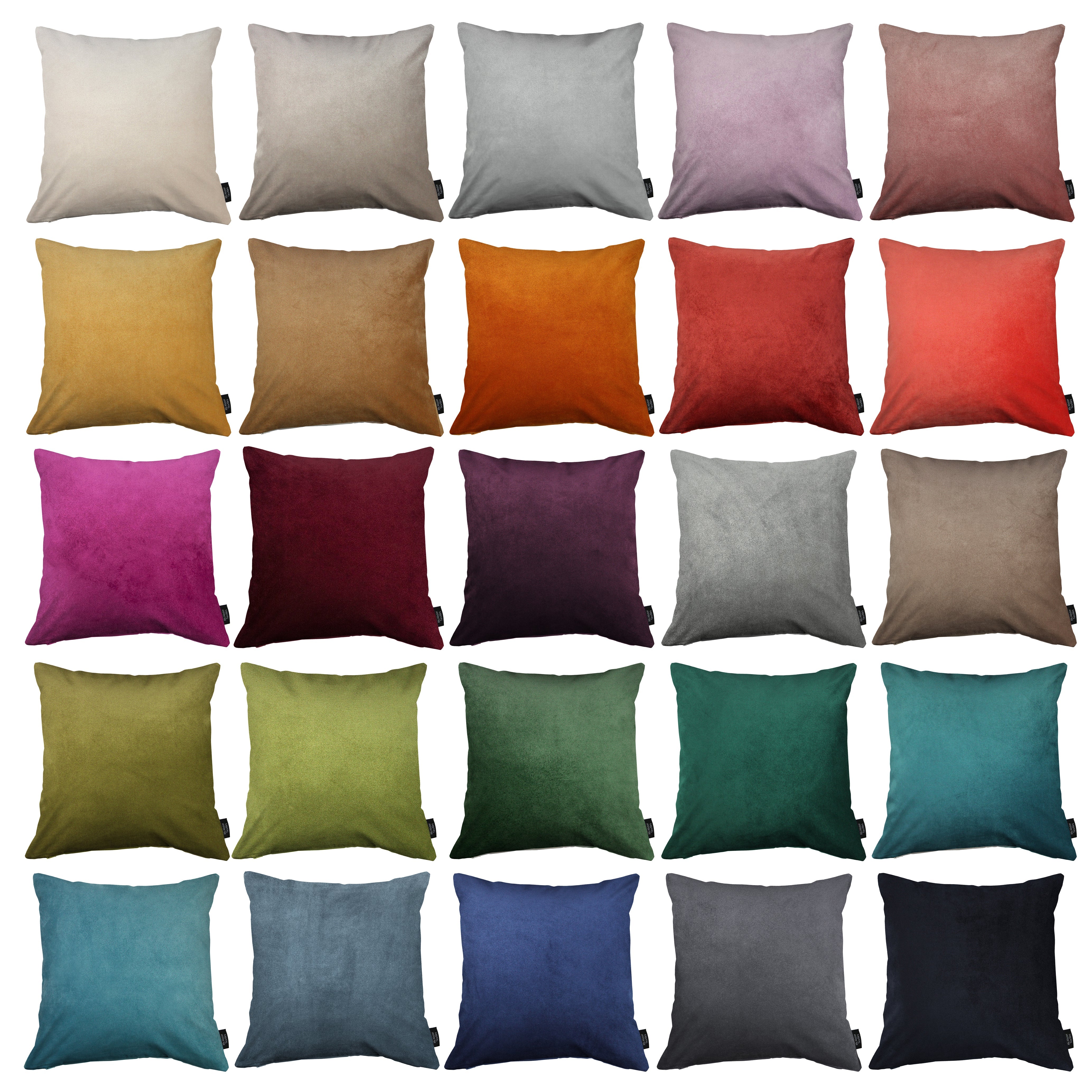 McAlister Textiles Matt Dove Grey Velvet Modern Look Plain Cushion Cushions and Covers 