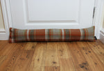 Load image into Gallery viewer, McAlister Textiles Heritage Burnt Orange + Grey Tartan Draught Excluder Draught Excluders 
