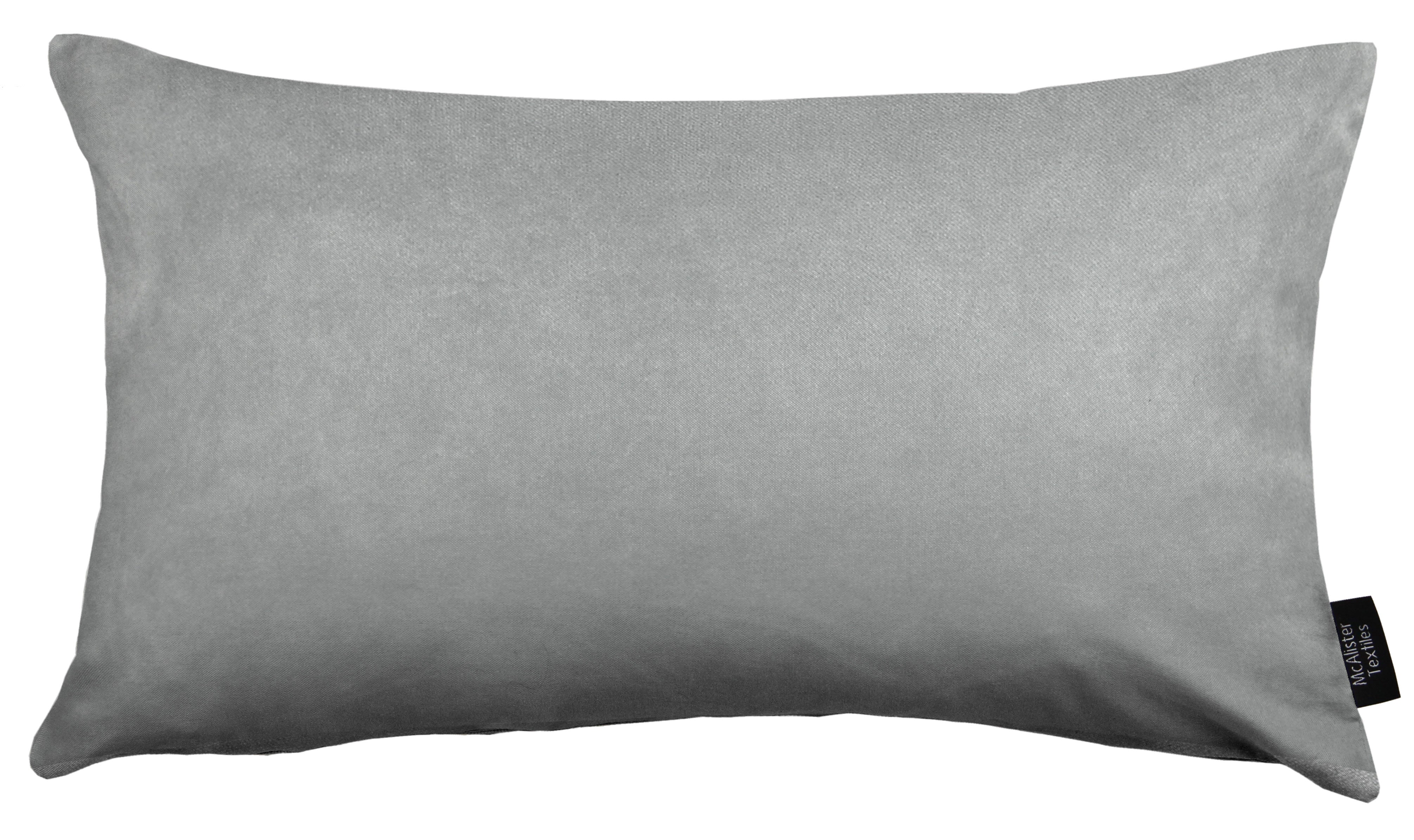 McAlister Textiles Matt Dove Grey Velvet Modern Look Plain Cushion Cushions and Covers 