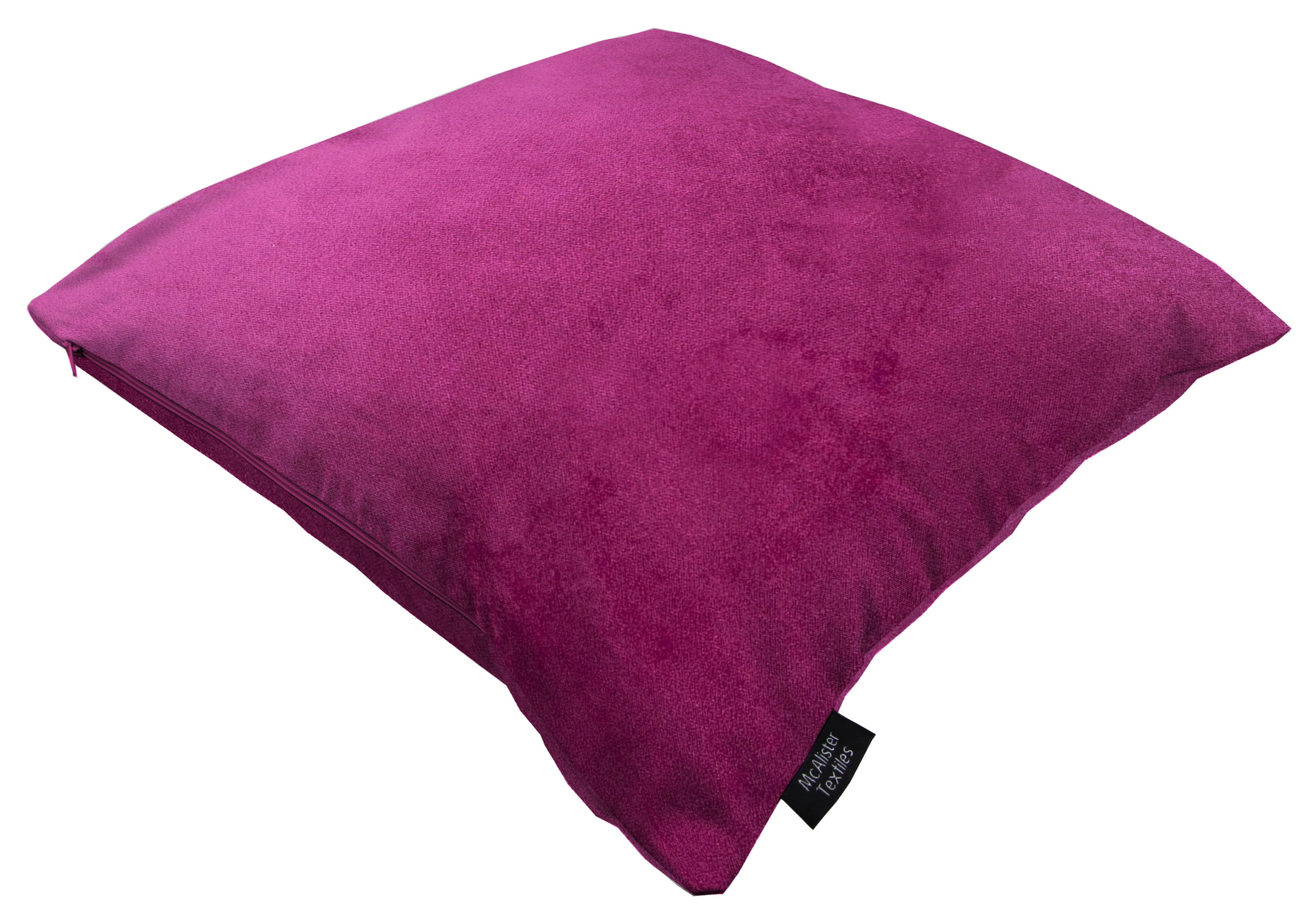 McAlister Textiles Matt Fuchsia Velvet Modern Look Plain Cushion Cushions and Covers 