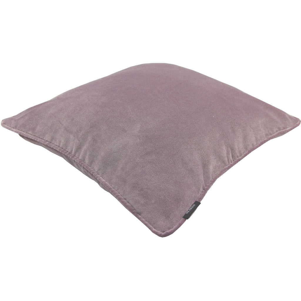 McAlister Textiles Matt Lilac Purple Piped Velvet Cushion Cushions and Covers 