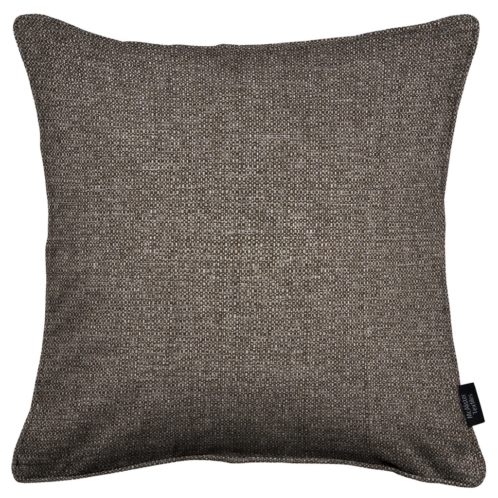 McAlister Textiles Roma Charcoal Grey Piped Cushion Cushions and Covers 