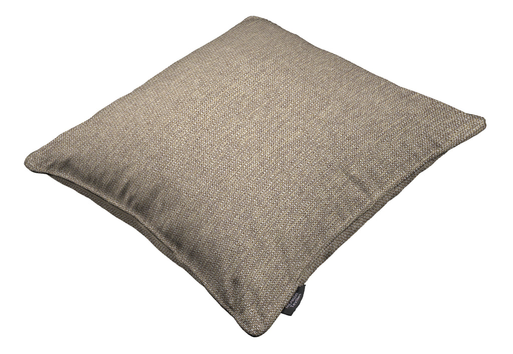 McAlister Textiles Roma Stone Piped Cushion Cushions and Covers Cover Only 43cm x 43cm 