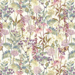 Load image into Gallery viewer, McAlister Textiles Wildflower Pastel Purple Herringbone Border Throws &amp; Runners Throws and Runners 
