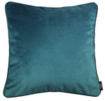 Load image into Gallery viewer, McAlister Textiles Matt Blue Teal Velvet 43cm x 43cm Piped Cushion Sets Cushions and Covers 
