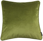 Load image into Gallery viewer, McAlister Textiles Matt Lime Green Velvet 43cm x 43cm Piped Cushion Sets Cushions and Covers 
