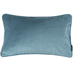 Load image into Gallery viewer, McAlister Textiles Matt Petrol Blue Piped Velvet Cushion Cushions and Covers 
