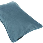 Load image into Gallery viewer, McAlister Textiles Matt Petrol Blue Piped Velvet Cushion Cushions and Covers 
