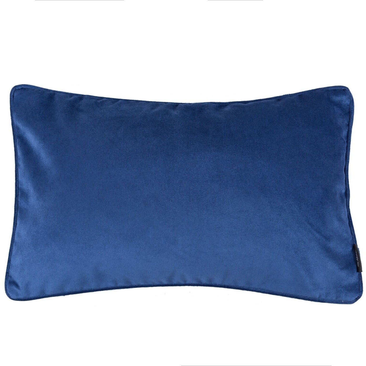 McAlister Textiles Matt Navy Blue Piped Velvet Cushion Cushions and Covers 